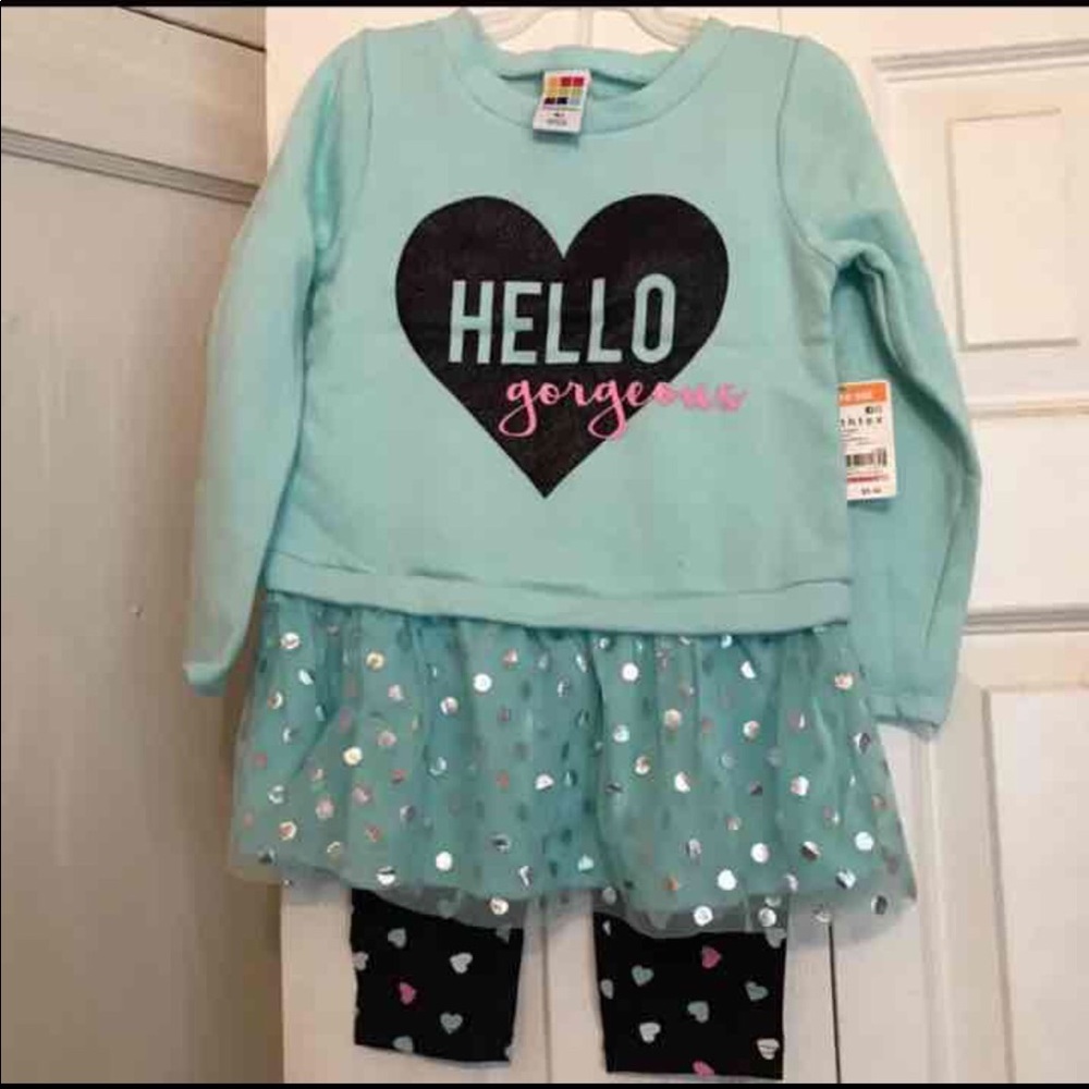Brand New Little Girl Two Piece Outfit Size 4T